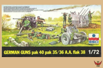 ESCI 1/72 German Guns Pak 40 Pak 35/36 AA Flak 38