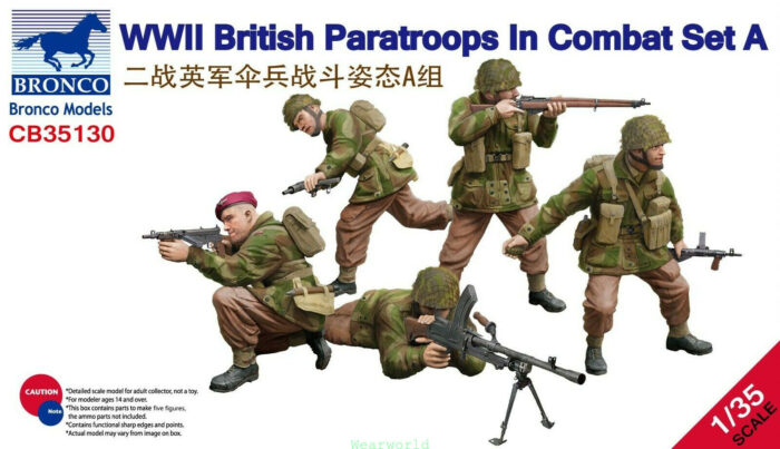 Bronco Models 1/35 WWII Paratroops in Combat Set A