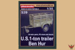 Plus Model 1/35 U.S. 1-ton Trailer Ben Hur