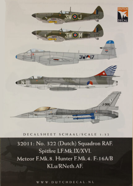 Dutch Decal 1/32 No. 322 (Dutch) Squadron RAF