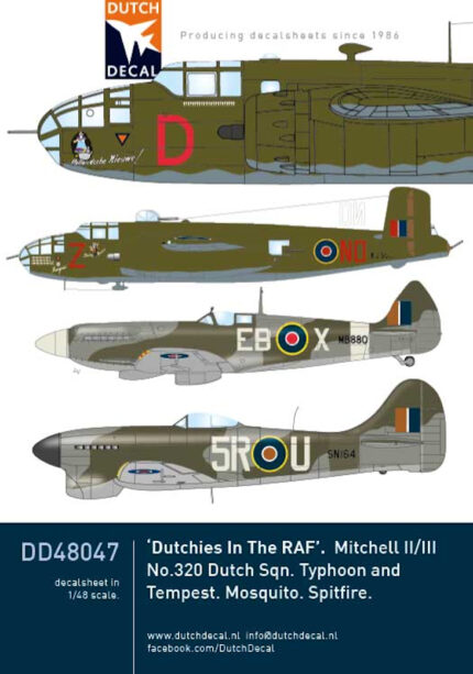 Dutch Decal 1/48 Dutchies in The RAF