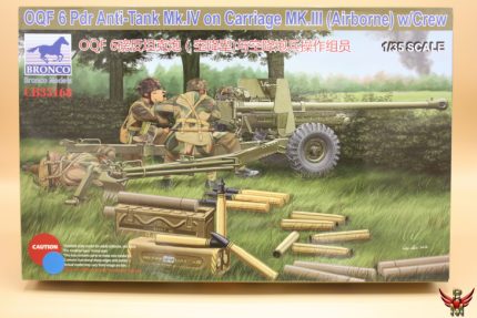 Bronco Models 1/35 OQF 6 Pdr Anti Tank Mk IV on carriage MK III Airborne with Crew