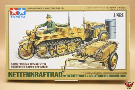 Tamiya 1/48 German Kettenkraftrad with Infantry Cart