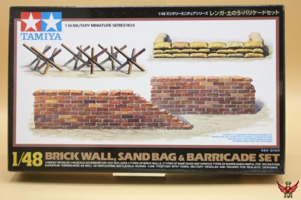 Tamiya 1/48 Brick Wall Sand Bag & Barricade Set