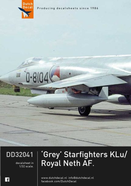Dutch Decal 1/32 Grey T F-104 G Starfighter KLu/ Royal Netherlands Air Force