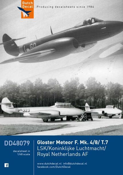Dutch Decal 1/48 Gloster Meteor F Mk 4/8/T7 LSK Koninklijke Luchtmacht