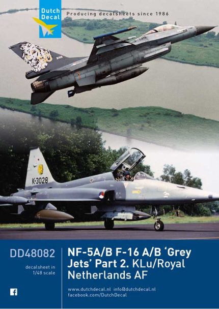 Dutch Decal 1/48 NF-5 A/B F-16 A/B Grey Jets Part 2 KLu Royal Netherlands Air Force