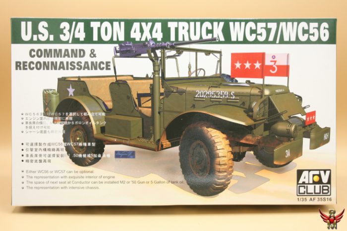 AFV Club 1/35 US 3/4 Ton 4x4 Truck WC57/WC56