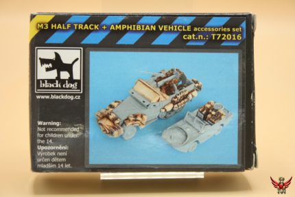 Black Dog 1/72 M3 Half Track and amphibian vehicle accessories set
