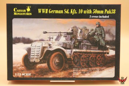 Caesar Miniatures 1/72 WWII German Sd Kfz 10 with 50mm Pak 38