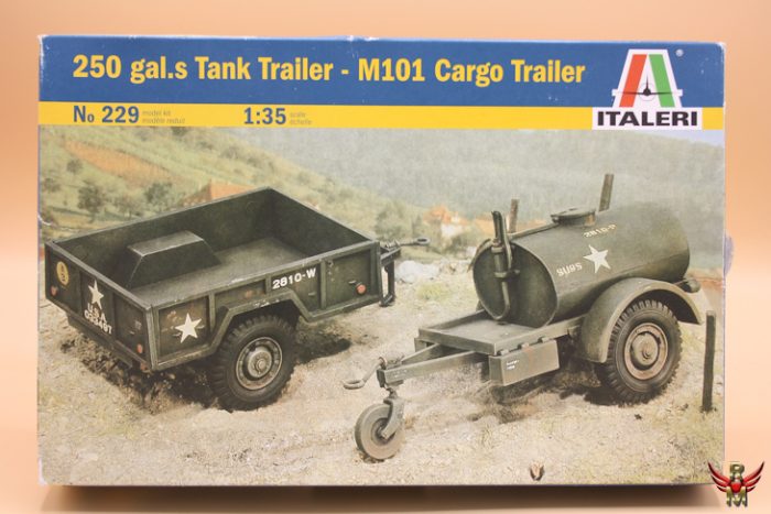 Italeri 1/35 250 gal.s Tank Trailer - M101 Cargo Trailer