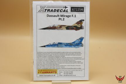 Xtradecal 1/72 Dassault Mirage F 1B Pt 2