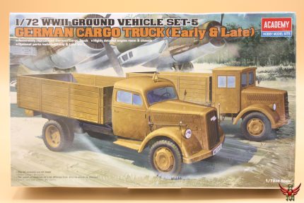 Academy 1/72 WWII Ground Vehicle Set 5 German Cargo Truck Early and Late