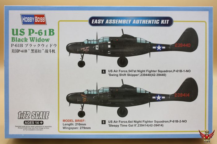 HobbyBoss 1/72 US P-61B Black Widow