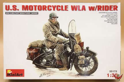 MiniArt 1/35 US Motorcycle WLA with rider
