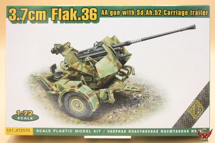 ACE 1/72 37mm Flak 36 with Sd Ah 52 Carriage Trailer