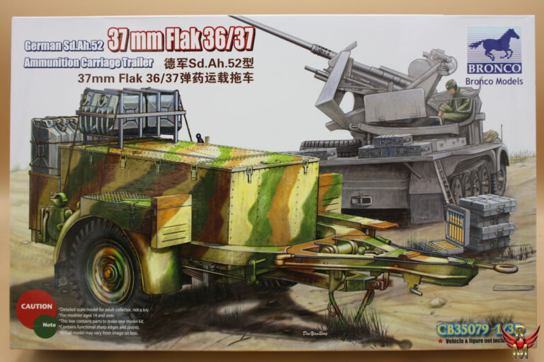 Bronco Models 1/35 Sd Ah 52 37mm Flak 36/37 Ammunition Carriage Trailer