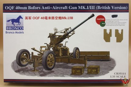 Bronco Models 1/35 OQF 40mm Bofors Anti-Aircraft Gun Mk I/III