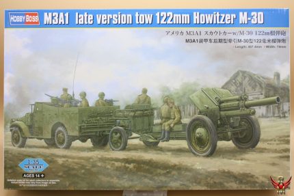 HobbyBoss 1/35 M3A1 Late Version Tow 122mm Howitzer M-30