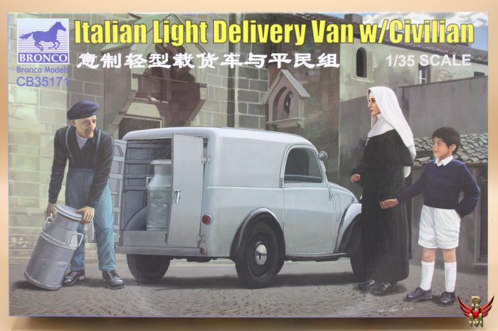 Bronco Models 1/35 Italian Light Delivery Van with Civilian