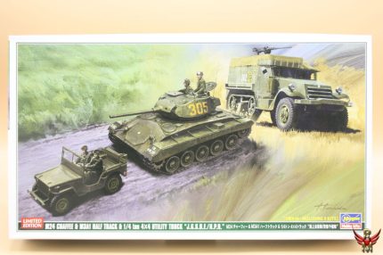 Hasegawa M24 Chaffee and M3A1 Half Track and 1/4-Ton 4x4 Truck Limited Edition
