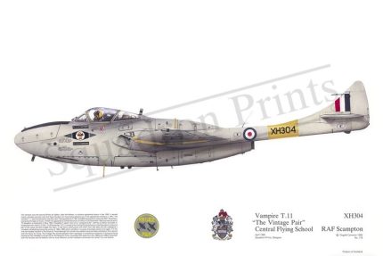 Squadron Prints Vampire T11 Great Britain