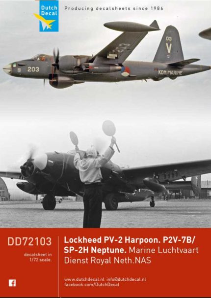 Dutch Decal 1/72 Lockheed PV-2 Harpoon P2V-7B/ SP-2H Neptune