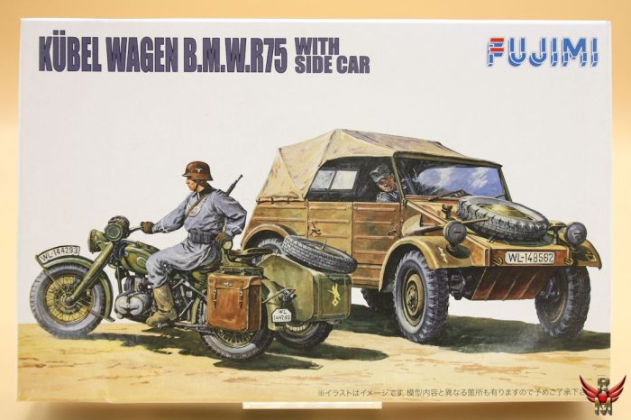 Fujimi 1/76 Kübelwagen and BMW 75 with side car