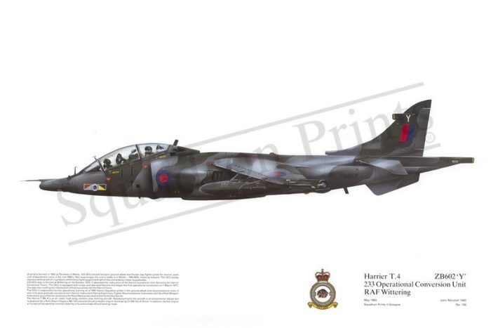 Squadron Prints Harrier T4 Great Britain