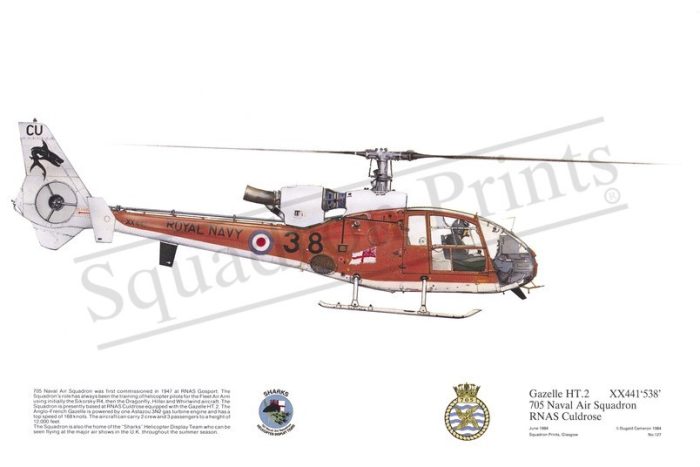 Squadron Prints Gazelle HT2 Great Britain