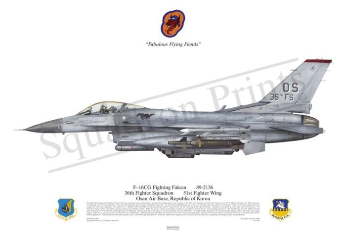 Squadron Prints F-16CG Fighting Falcon USA