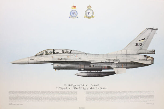 Squadron Prints F-16B Fighting Falcon Norway