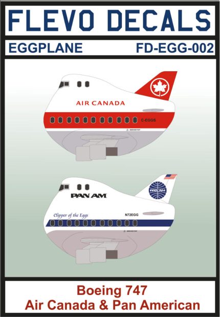 Flevo Decals EGG Boeing 747 Air Canada and Pan American