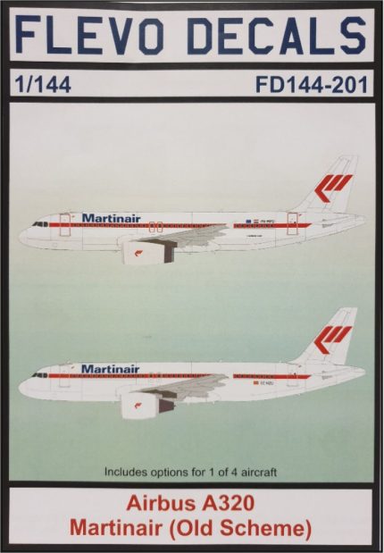 Flevo Decals 1/144 Airbus A320 Martinair Old Scheme