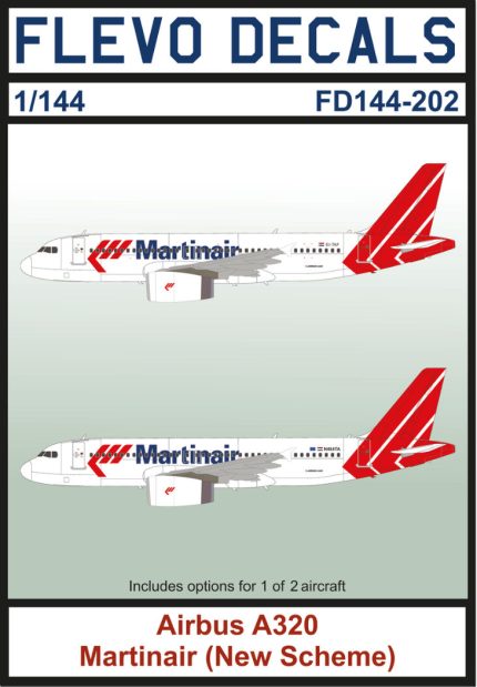 Flevo Decals 1/144 Airbus A320 Martinair New Scheme