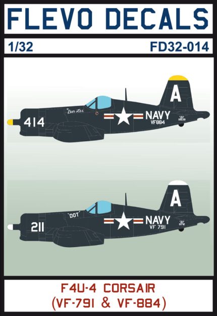 Flevo Decals 1/32 F4U-4 Corsair VF-791 and VF-884