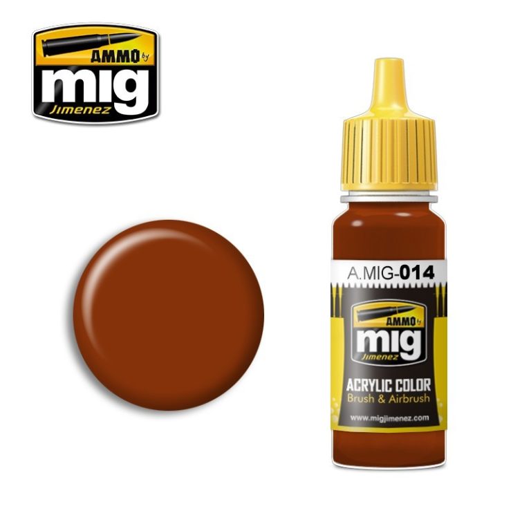 Ammo Mig 014 ACRYLIC COLOR RAL 8012 RED-BROWN JAR 17ML