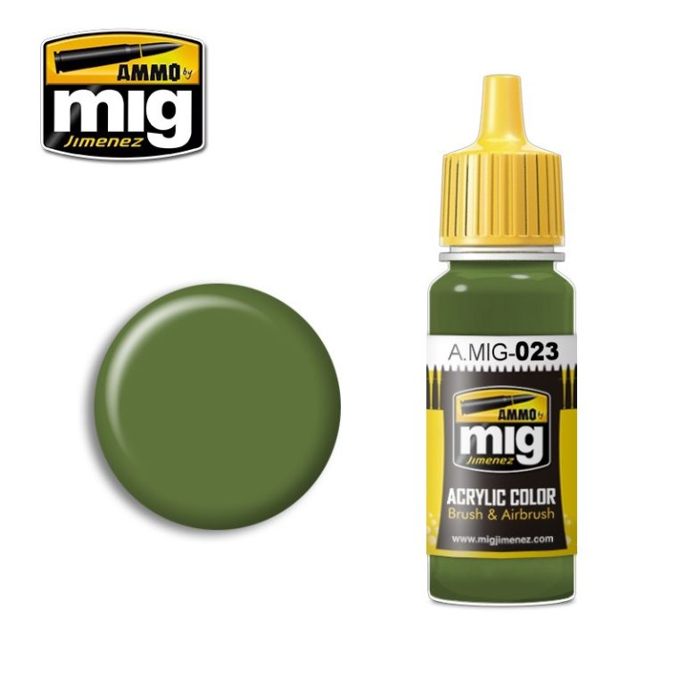 Ammo Mig 023 ACRYLIC COLOR PROTECTIVE GREEN JAR 17ML