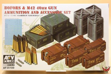 AFV Club 1/35 BOFORS and M42 40mm Gun Ammunition and Accessory Set