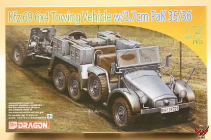 Dragon 1/72 Kfz 69 6x4 Towing Vehicle with 37mm PaK 35/36