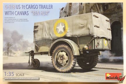 MiniArt 1/35 G-518 US 1 ton Cargo Trailer with Canvas Ben Hur