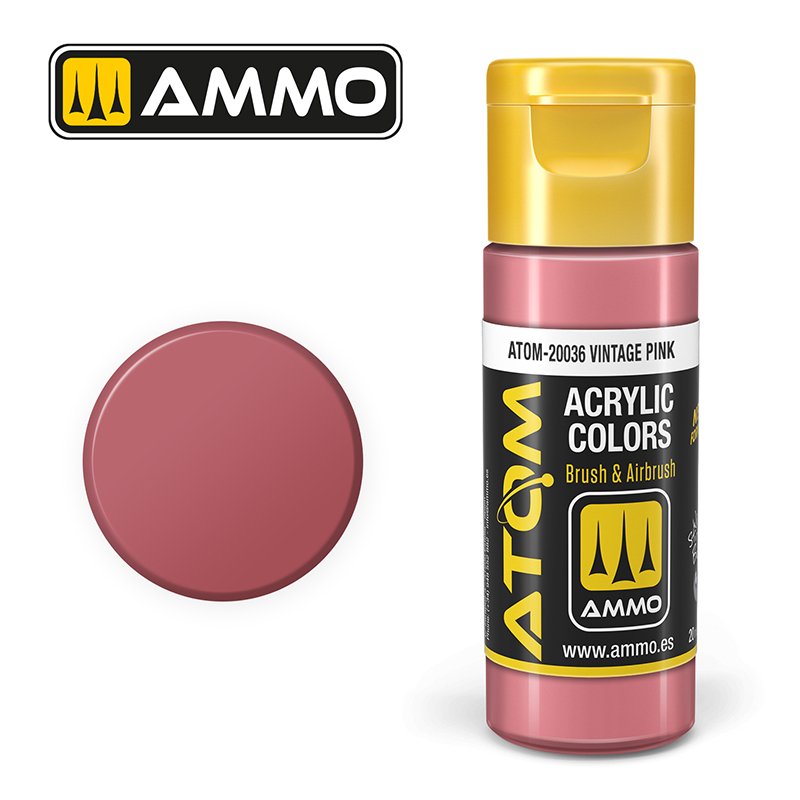 AMMO ATOM 20036 ACRYLIC COLOR VINTAGE PINK 20 ML