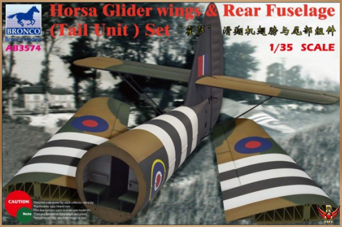 Bronco Models 1/35 Horsa Glider Wings and Rear Fuselage (Tail Unit) Set