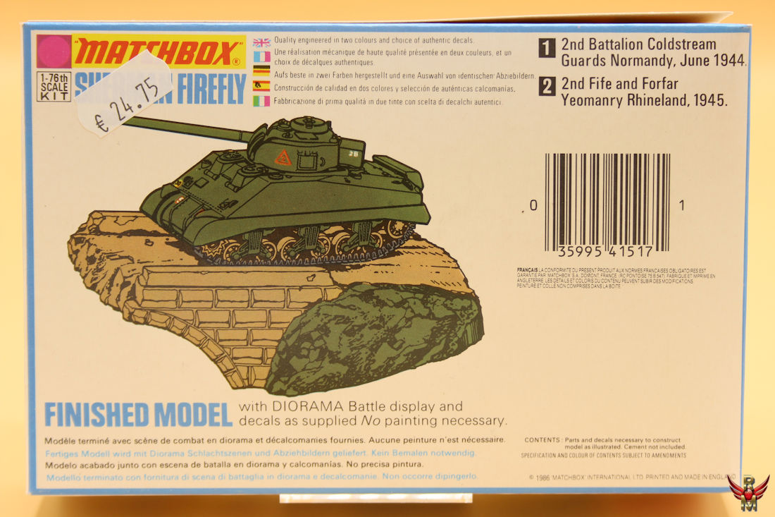 Matchbox 1/76 Sherman Firefly-