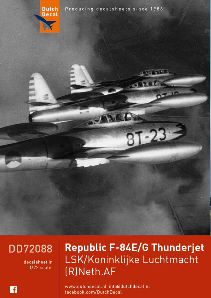 Dutch Decal Republic F-84E/G Thunderjet LSK Koninklijke Luchtmacht