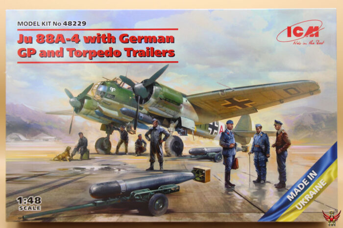 ICM 1/48 Ju 88A-4 with German Ground Personnel and Torpedo Trailers