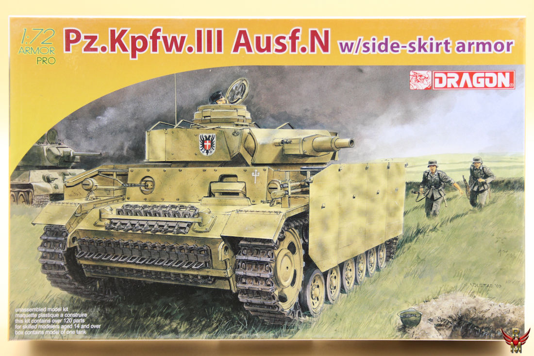 Dragon 1/72 Pz Kpfw III Ausf N with side-skirt armor