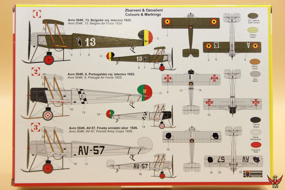 Kovozávody Prostějov 1/72 Avro 504K Over Europe