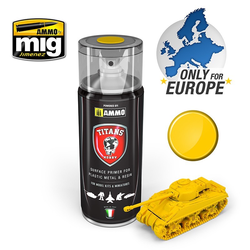 TITANS HOBBY 104 IMPERIAL YELLOW MATT PRIMER 400 ML SPRAY