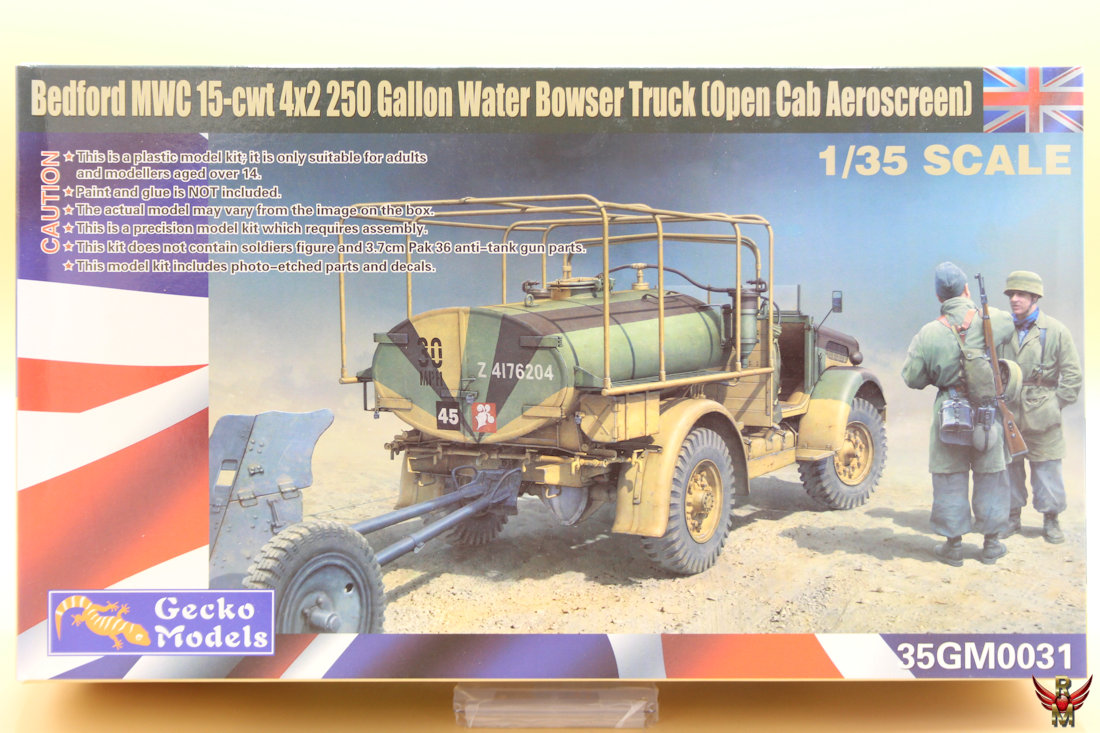 Gecko Models 1/35 Bedford MWC 15-cwt 4x2 250 Gallon Water Bowser Truck
